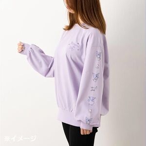 Sanrio Kuromi Cherry Love Light Purple Sweater